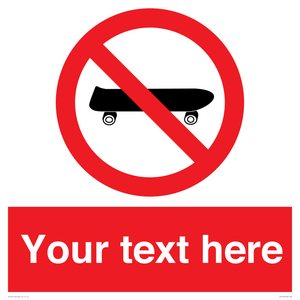 Custom No Skateboarding Sign